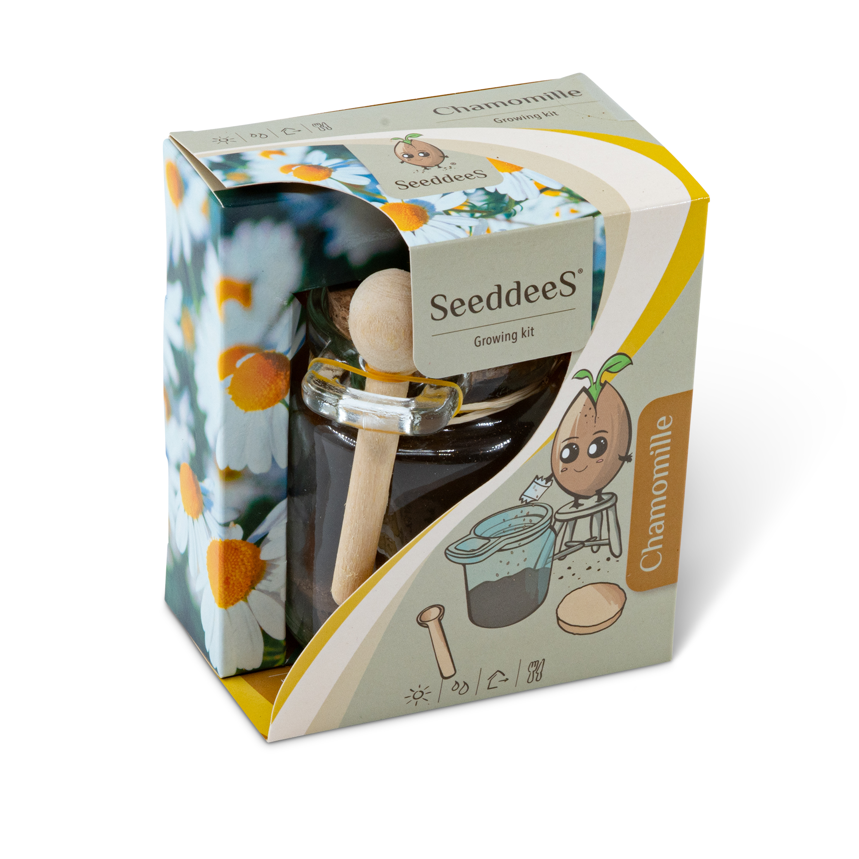 SeeddeeS® Kweekset Kamille - Glazenpot